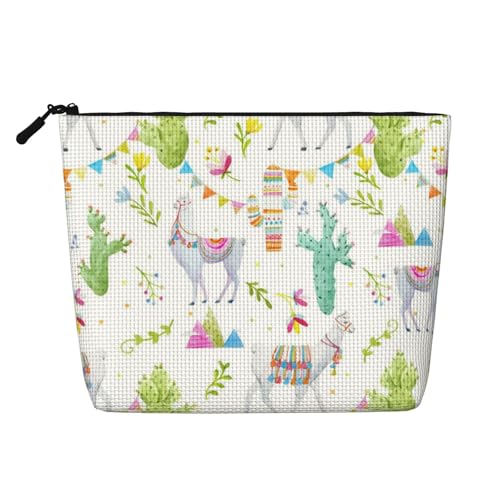 FZGGWYHL Make-up-Tasche aus künstlichem Hanf, Motiv: Alpaka, Lama, Kaktus, Flagge, Berg, bedruckt, für den täglichen Gebrauch, Schwarz , Einheitsgröße, Taschen-Organizer FZGGWYHL Make-up-Tasche aus künstlichem Hanf, Motiv: Alpaka, Lama, Kaktus, Flagge, Berg, bedruckt, für den täglichen Gebrauch, Schwarz , Einheitsgröße, Taschen-Organizer