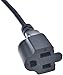 Toptekits C14 to C13+Nema 5-15R Y Splitter Power Plug Cord, Single IEC 320 C14 Male to C13+Nema 5-15R Female Splitter Adapter Cable Cord (1ft)