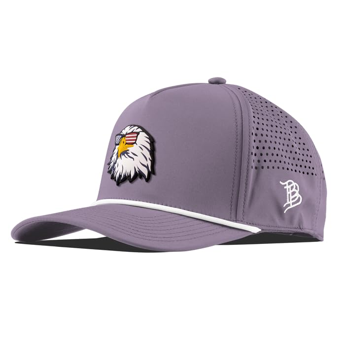 Branded Bills Party Eagle PVC Curved 5 Panel Rope Hat, Fits 7-7 7/8, Adjustable Snapback | Lightweight, Comfort Stretch