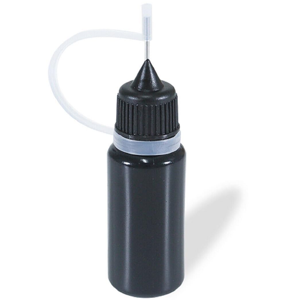 CMJ 3 x 10ml All BLACK Needle Tip Plastic Dropper Bottles Squeezable Liquid E-Liquid Bottle UK Seller (3 Bottles)
