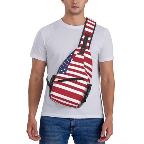 Mochila cruzada unisex con diseño bandera americana miniatura 7