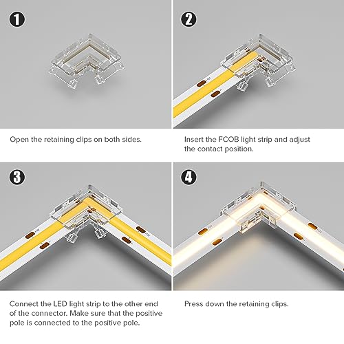 Tira de luces LED COB 10 m 3000K blanco cálido dimmable miniatura 6
