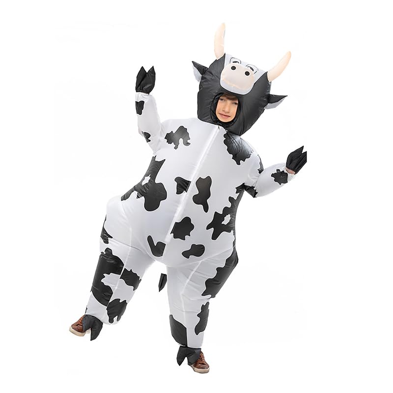 FXICH Inflatable cow Costume for adult,carnival Csotume for adult,Inflatable Costumes,Unisex adult inflatable costume (white, kid 120-150cm) - Image 3
