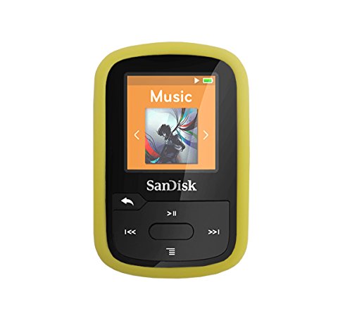 Sandisk Sansa Clip Sport Plus Silicone Case - Slim Fit , Anti-Slip Protective Soft Rubber Silicone Skin Cover Case For Sandisk Sansa Clip Sport Plus Sdmx28 Mp3 Player 2016 Release - Corn Yellow #TOP1