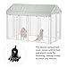 MDHAO 8' x 4' Outdoor Dog Kennel Cover 600D Heavy Duty Waterproof Replaceable Dog Kennel Top Cover - Beige (no Frame only Cover Included)