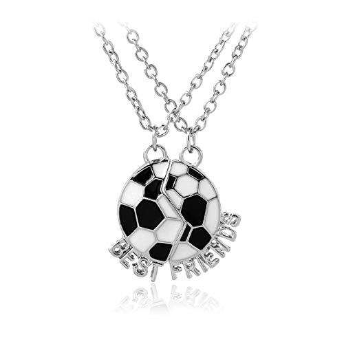 HELORET Best Friends Necklace Soccer Football Friendship Pendant Two Parts Necklace Sport BFF Necklace for Women Men Sport Ball BFF Jewelry Gift, Stainless Steel, No Gemstone (B0BYVPZKLF) Amazon Price History, Amazon Price Tracker