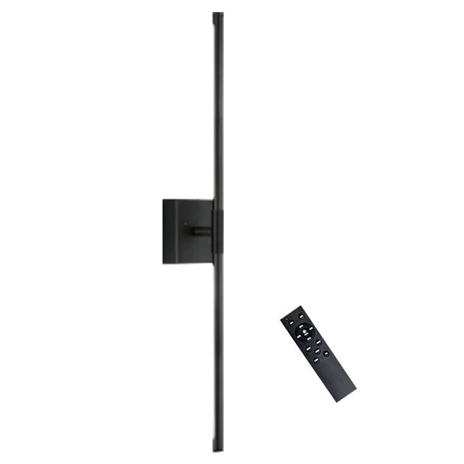 Lámpara de pared lineal con rotación 360° LED regulable y control remoto con base cuadrada