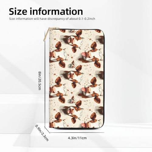 Cute Cow Print Wallet Women, Leather Bifold Multi Card Wallet, Long Purse Women's Wallets2
