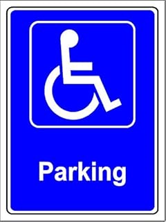 Disabled parking sign - 1.2mm Rigid plastic 300mm x 200mm