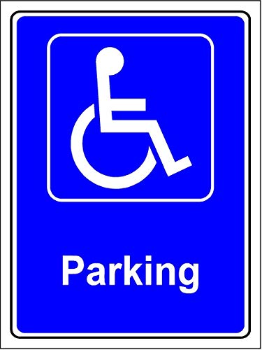 Image of Disabled parking sign - 1.2mm Rigid plastic 300mm x 200mm