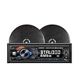 Dual CPM5965 7 Character LCD Single DIN Car Stereo Receiver | Push to Talk Assistant | Bluetooth Hands Free Calling & Music Streaming | AM/FM Radio | USB Playback | (2) 6.5' Multi-Fit 2-Way Speakers