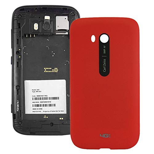 HONGYAN Replacement Parts Smooth Surface Plastic Back Housing Cover for Nokia Lumia 822(Black) Cell Phone Accessories (Color : Red)