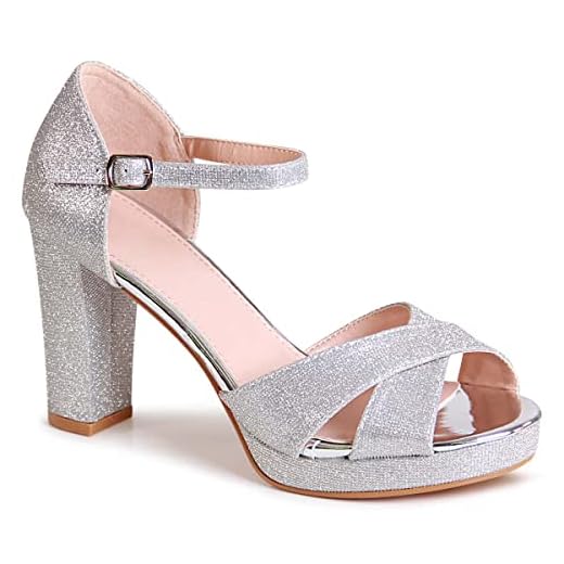 topschuhe24 3231 Damen Glitzer Riemchen Sandaletten Hochzeit, Farbe:Silber, Größe:37 EU