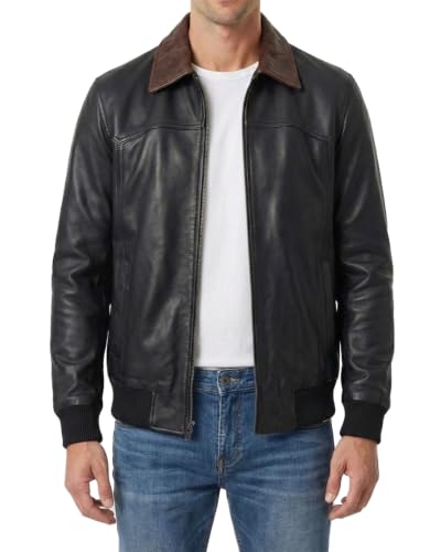 Image of Decrum Men Leather Jacket - Casual Stylish Real Lambskin Leather Jackets for Mens
