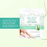 Sea Salt & Aloe Foot Masks - Cracked Heel Treatment, Soothing & Hydrating, Exfoliating Foot Mask - Dermatologist Tested Korean Skincare - Clean Beauty, Cruelty-Free, All Skin Types - 3 Pairs - Image 4