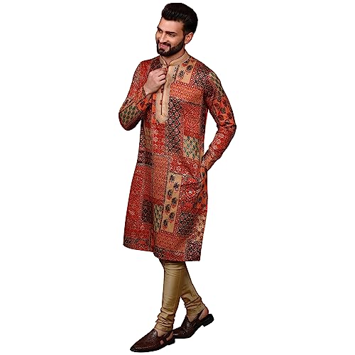 Men's Kurta Churidar Set - Traditional Indian Ethnic Wear for Men - Ideal for Weddings, Festivals & Celebrations