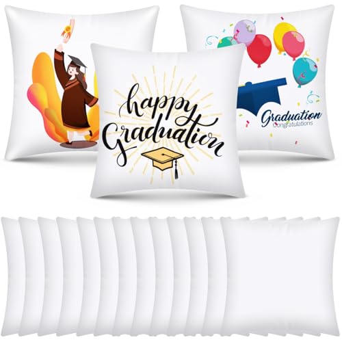 OLSUNOR 16-Pack 17.7X17.7 Sublimation Blanks Pillowcase White