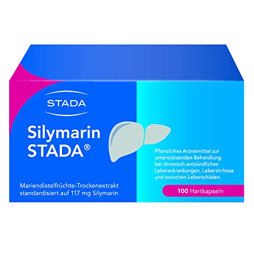 Silymarin STADA 156 mg Hartkapseln, pflanzliches Arzneimittel zur unterstützenden Behandlung bei chronisch-entzündlichen Lebererkrankungen, Leberzirrhose und toxischen Leberschäden, 100 Stk
