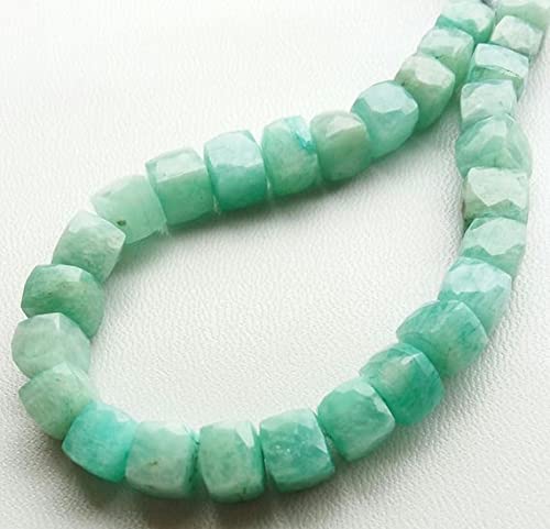 Perles amazonite naturelle cube facetté LKBEADS pour éviter les bijoux ternes