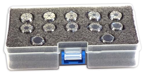 CP098, Shop Force, Shop'sChoice, Ultra Precision Spring Collets, 12 Piece Set, Collet Series: ER 16, Collet Size: