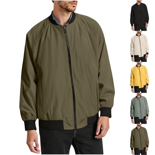 Cambkatl Men's Versatile Stand Collar Jackets Full-Zip Loose Sytlish Outerwear Long Sleeve Cardigan Casual Sports Coat2