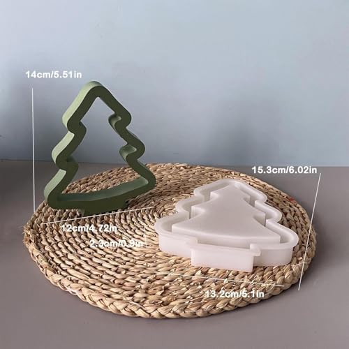 Moule à bougie sapin Noël en silicone pour éviter les cassures