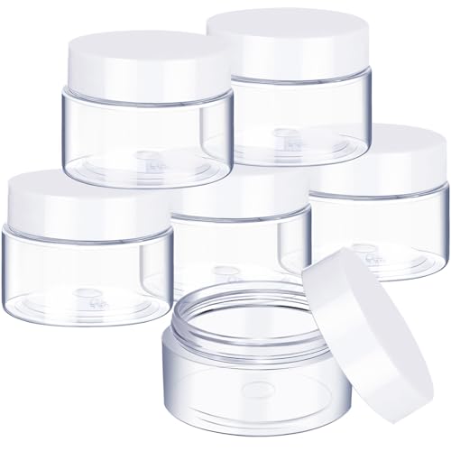SATINIOR 6 Pack 2 oz Plastic Jars Containers with...