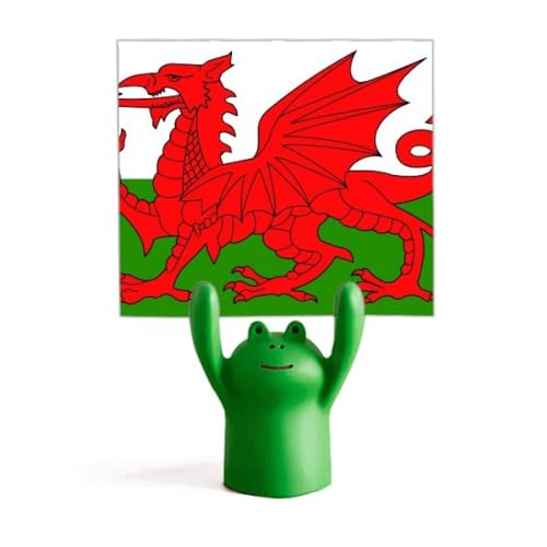 Support de mémo grenouille et drapeau du Pays de Galles pour bureau