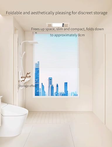 Cortina de baño plegable magnética de 130"x180" contra filtraciones de agua 4