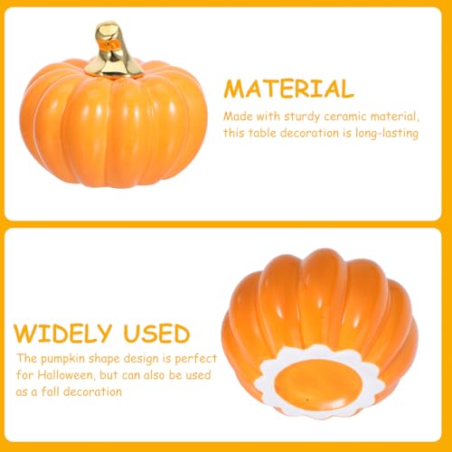Kisangel Halloween Pumpkin halloweenkürbis dekorative Kürbisse Herbstkürbisfigur Halloween-Tischdekorationen Halloween-Kürbisse Halloween-Wohnkultur Szenenlayout Schreibtisch Statue Zubehör