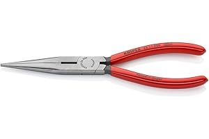 KNIPEX Tools Long Needle Nose Pliers With Cutter (2611200), 8"