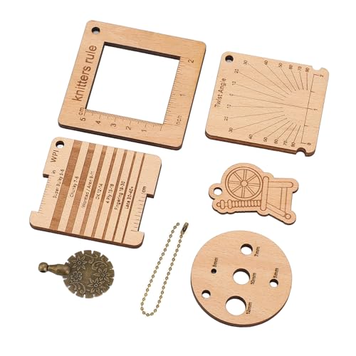 Medidor de tricô de Madeira Réguas crochê Gancho Fio Envoltório Placa Guia para Spinners Fio Medição