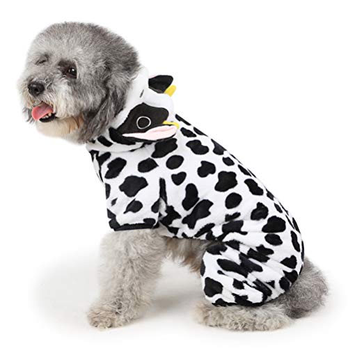 Fantasia de cachorro para animal de estimação da UKCOCO para Halloween, terno para cachorro, leite,