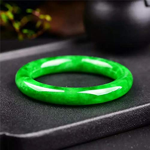 EASTCODE Natural Genuine Jadeite Bangle Women's Real Jade Bracelet Jade Gift Genuine Jade Green Bangle Inner Diameter 54-62