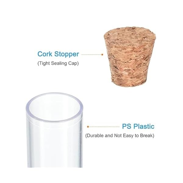 10Pcs-Clear-Plastic-Test-Tubes-with-Cork-Stoppers-15x150mm-13ml-Good-Seal-for-Jewelry-Seed-Beads-Powder-Spice-Liquid-Storage-Lab-Use-or-Decoration 10Pcs-Clear-Plastic-Test-Tubes-with-Cork-Stoppers-15x150mm-13ml-Good-Seal-for-Jewelry-Seed-Beads-Powder-Spice-Liquid-Storage-Lab-Use-or-Decoration