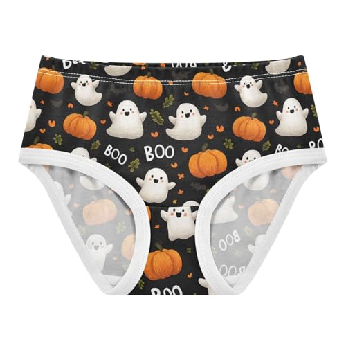 Girls Underwear Soft Cotton Halloween Ghosts Pumpkin Kids Panties in Sizes 2/3t, 4t, 5t, 6 and 8