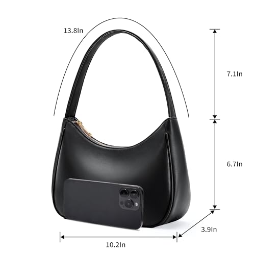 Women's Shoulder Bags, Small Hobo Tote Elegant Clutch Purse with Zipper Closure2