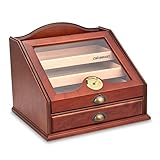 cskeeoon Cigar Humidors Cabinet - Cedar Wood Cigar Box for 100 to 150 Cigars with Digital Hygrometer