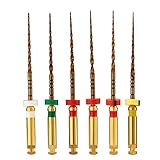 JMU Dental Endodontic Niti Rotary Files,W+ Files(Gold),21mm,20#-45#,Endodontic Rotary File,6pcs/Box