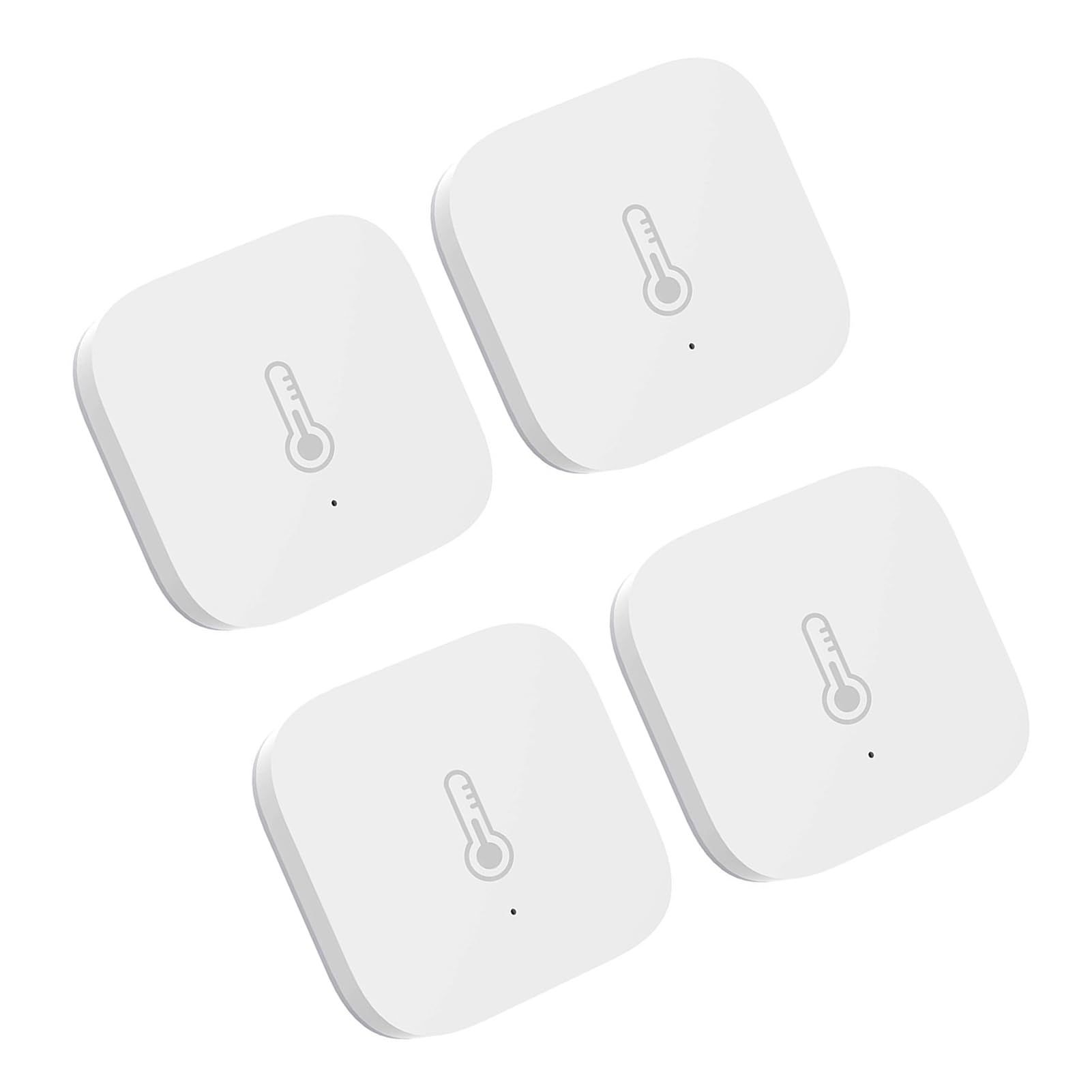 Sensor de Temperatura y Humedad Monitoreo Preciso en Tiempo Real para Automatización del Hogar y Control Remoto, Juego de 4 para Dormitorio Armario (4)