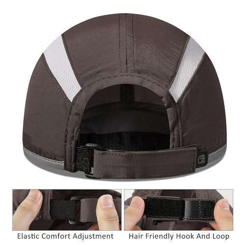 Image of GADIEMKENSD Reflective Folding Outdoor Hat Unstructured Design UPF 50+ Sun Protection Sport Hats for Womens and Mens