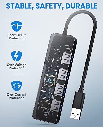 Répartiteur USB 3.0 rapide pour MacBook HP Surface Pro et PC portable - 6