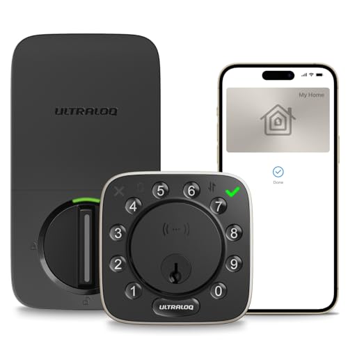 ULTRALOQ Bolt NFC, World's First Smart Lock with Apple Home Key and Android NFC Tap to Unlock, Built...