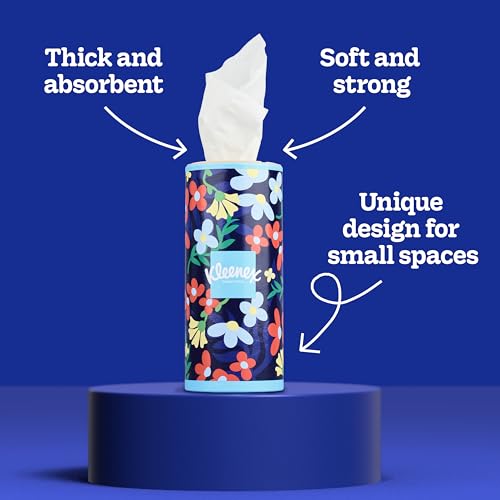 Image of Kleenex Perfect Fit Facial Tissues, 4 Canisters, 50 Tissues per Can