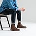 Jousen Mens Boots Fashion Casual Boot Hiking Zipper Chukka Boots for Men (AMY8118A brown 11.5)