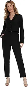 Conjunto Terninho Feminino de Alfaiataria – Blazer com Botão + Calça Social | Look Elegante e Profissional | REF: CON-0046