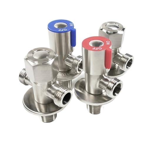 Válvula triangular de acero inoxidable 304 de tres vías con interruptor independiente de agua 3
