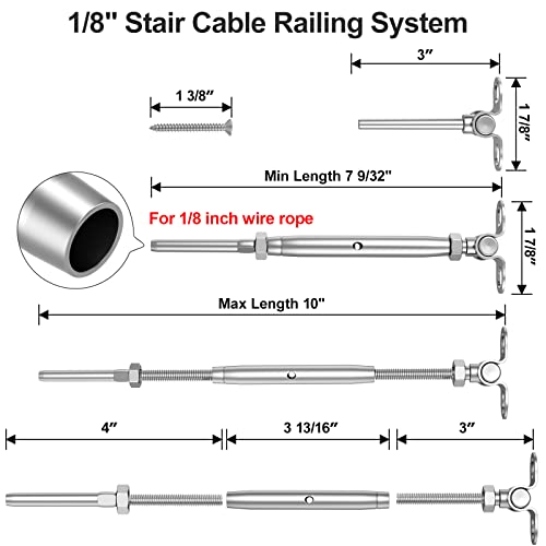 Tensores de cable de 0,3 cm de ángulo ajustable BLIKA BL025 para postes de madera 3