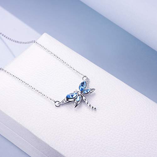 AOBOCO-Dragonfly-Necklace-Sterling-Silver-Crystal-BirthstoneDragonfly-Jewelry-Gifts - DumpADate.com