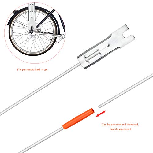 Winfred 2 Stück Fahrradwimpel für Kinderfahrrad, 150 cm, Sicherheitsflagge, hohe Sichtbarkeit für Fahrrad - Image 6